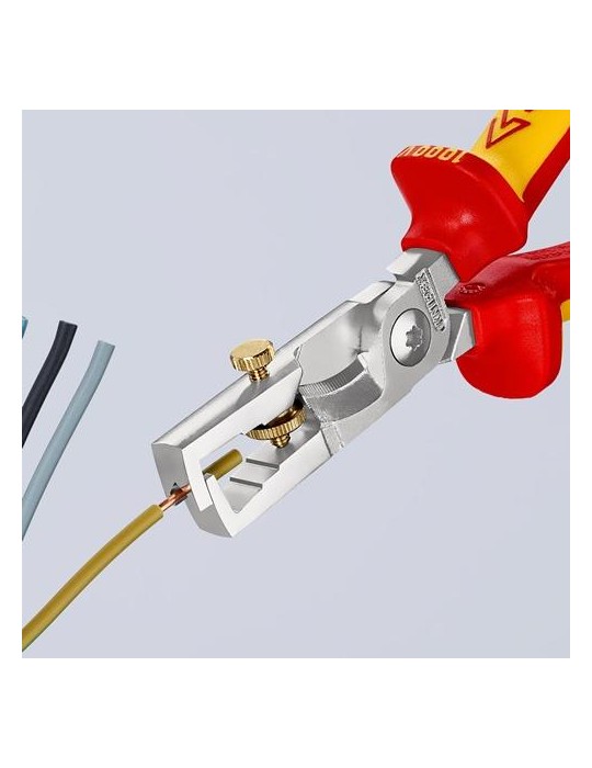 Abisolierzange StriX L.180mm VDE verchr.Mehrkomp.-Hüllen KNIPEX