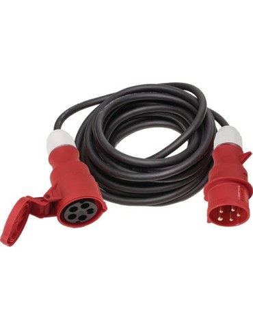 CEE-Verlängerung 32 A 400 V 10 m H07RN-F 5 x 6 mm² schwarz IP44 weißGÄRTNER