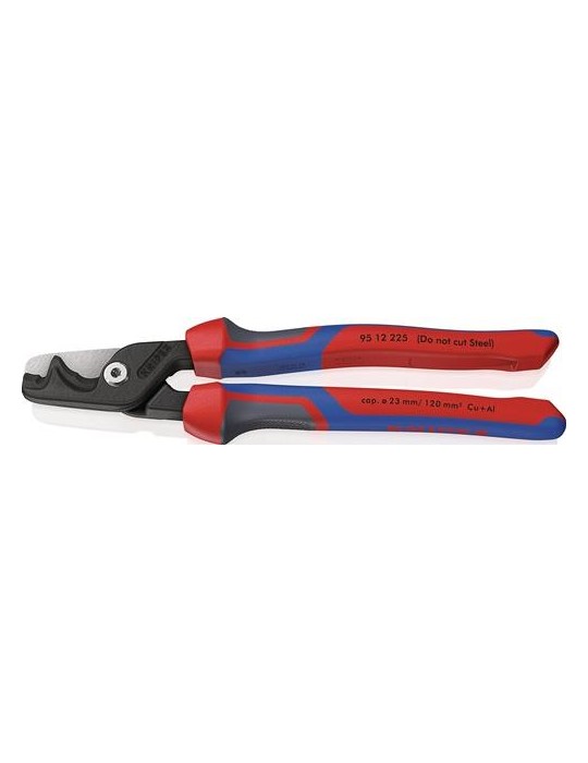 Kabelschere StepCut XL L.225mm Kopf brün.Comfort-Griff KNIPEX