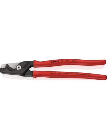 Kabelschere StepCut XL L.225mm Kopf brün.Ku.-Überzug KNIPEX