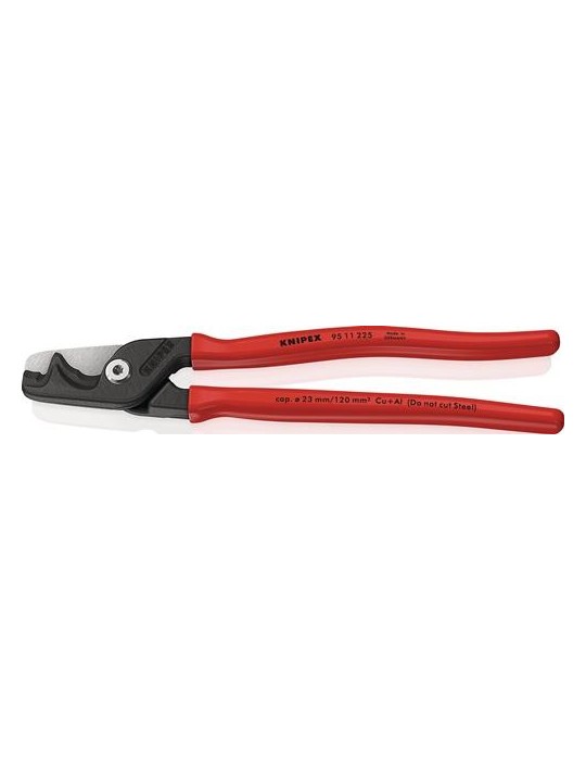 Kabelschere StepCut XL L.225mm Kopf brün.Ku.-Überzug KNIPEX