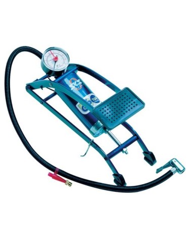 Fußluftpumpe 5bar Einzelzylinder m.Manometer