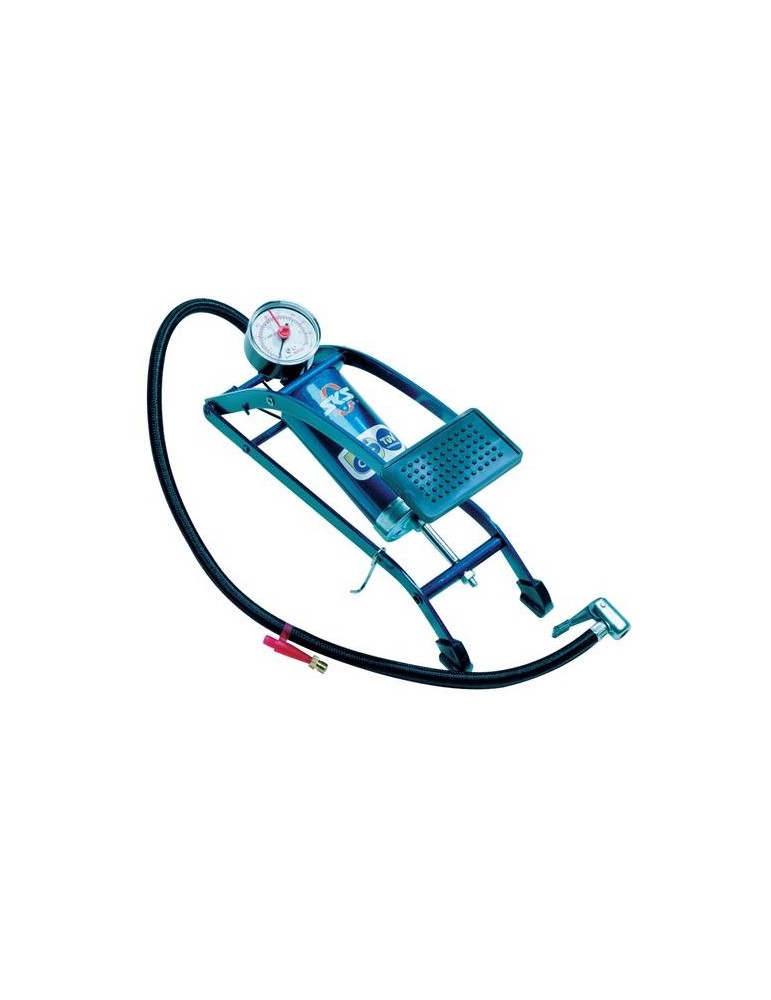 Fußluftpumpe 5bar Einzelzylinder m.Manometer