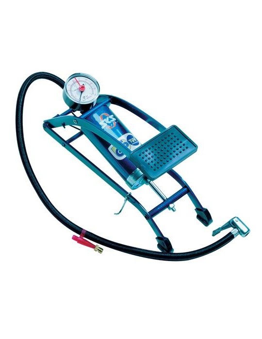 Fußluftpumpe 5bar Einzelzylinder m.Manometer