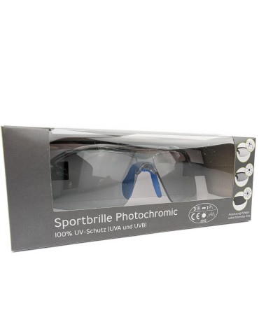 SPEQ Sportbrille Photochromic SP-1548C mit selbsttönendem Glas für Fahrrad- Motorradfahren, Skiesport (blau)