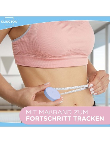 Hochwertiger Klington Hula Hoop Reifen 1,2kg, Ø 1m , inkl. Tasche & Maßband blau