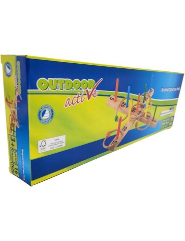 OA Ringwurfspiel aus Holz mit 9 Stäben