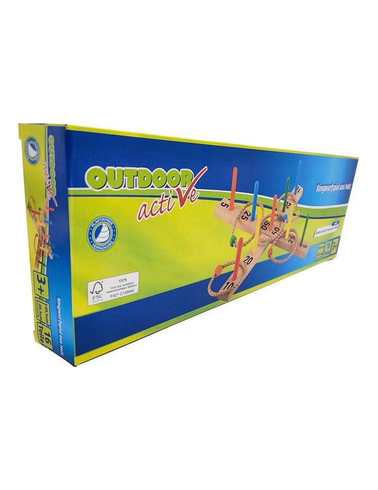 OA Ringwurfspiel aus Holz mit 9 Stäben
