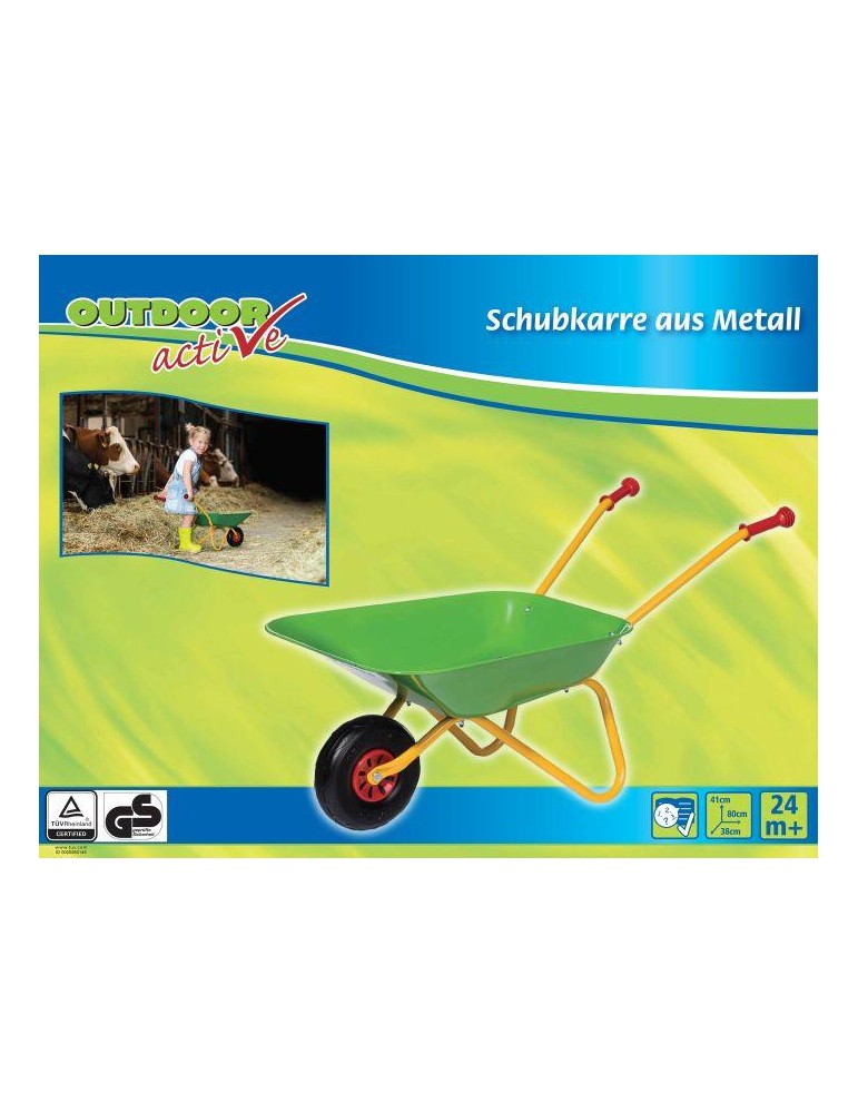 OA Schubkarre-Metall,grün/gelb