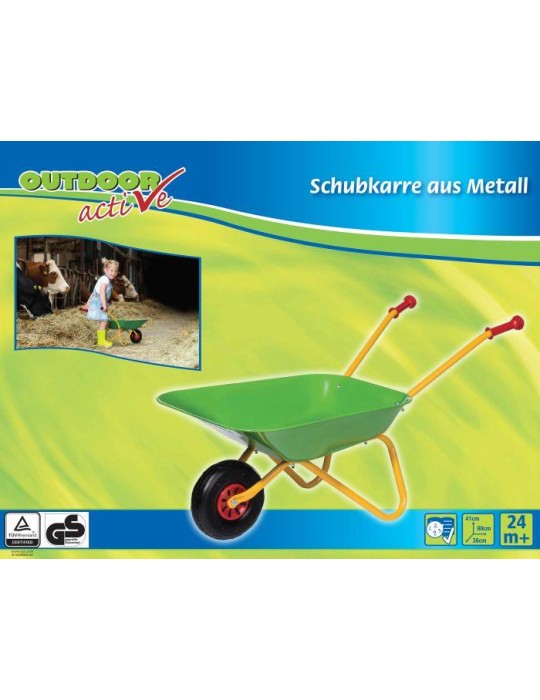 OA Schubkarre-Metall,grün/gelb