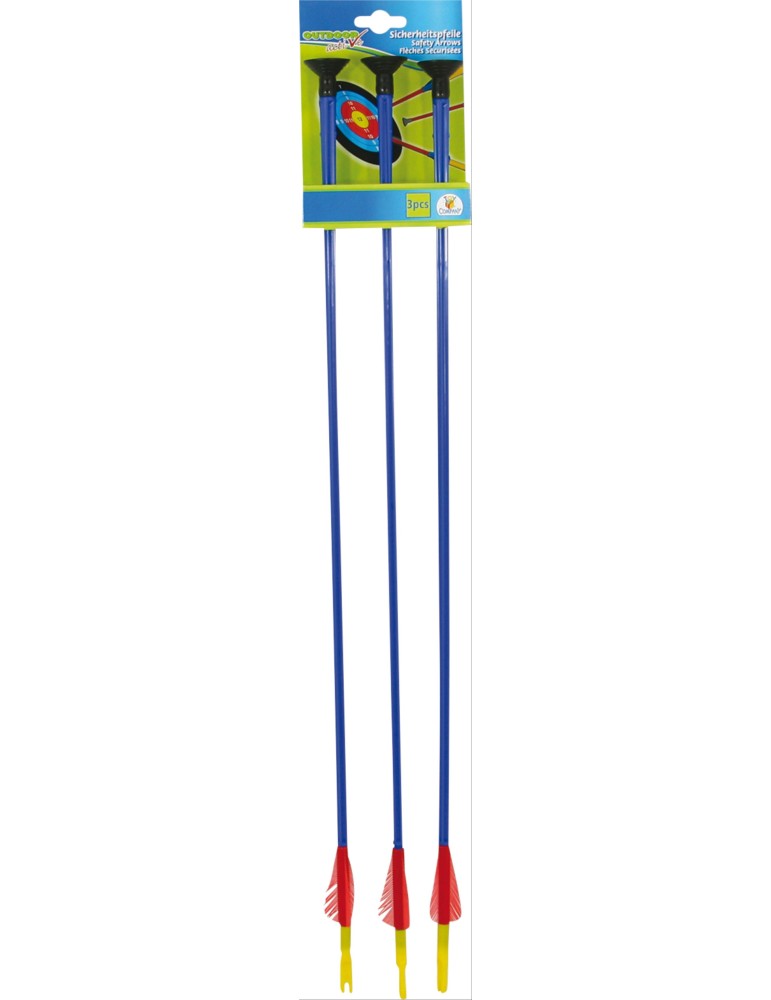 OA 3 Pfeile mit Saugknopf, L.59cm