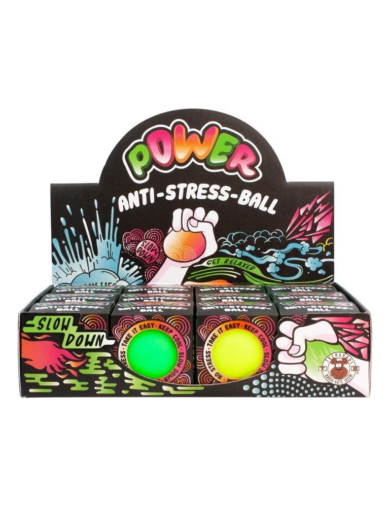POWER Anti-Stressball, 4fach sort., 1 Stück