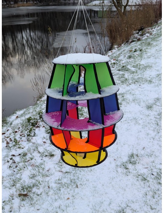 Bdt 3D Lampion''Camper- Leuchtfeuer'' inkl. USB-LED- Leuchte H:65cm, Ø 34cm