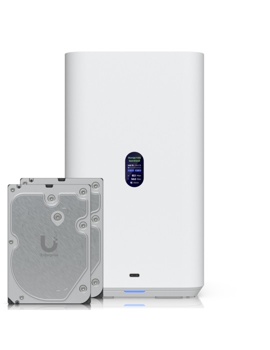 Ubiquiti UNAS 2 Weiß 16TB Enterprise HDD NAS-Bundle NAS inkl. 2x 8TB Ubiquiti 3.5 Zoll Enterprise Festplatte