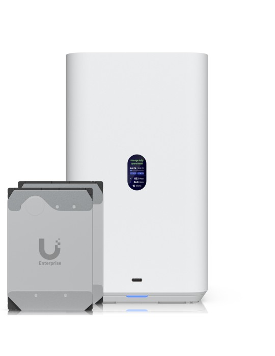 Ubiquiti UNAS 2 Weiß 32TB Enterprise HDD NAS-Bundle NAS inkl. 2x 16TB Ubiquiti 3.5 Zoll Enterprise Festplatte