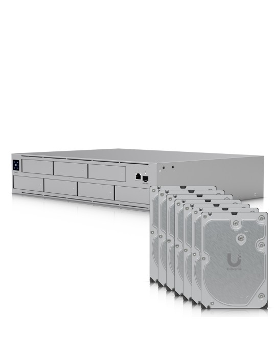 Ubiquiti UNAS Pro 56TB Enterprise HDD NAS-Bundle NAS inkl. 7x 8TB Ubiquiti 3.5 Zoll Enterprise Festplatte