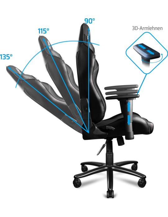 Gaming Stuhl ONE GAMING Chair Pro BLACK V2