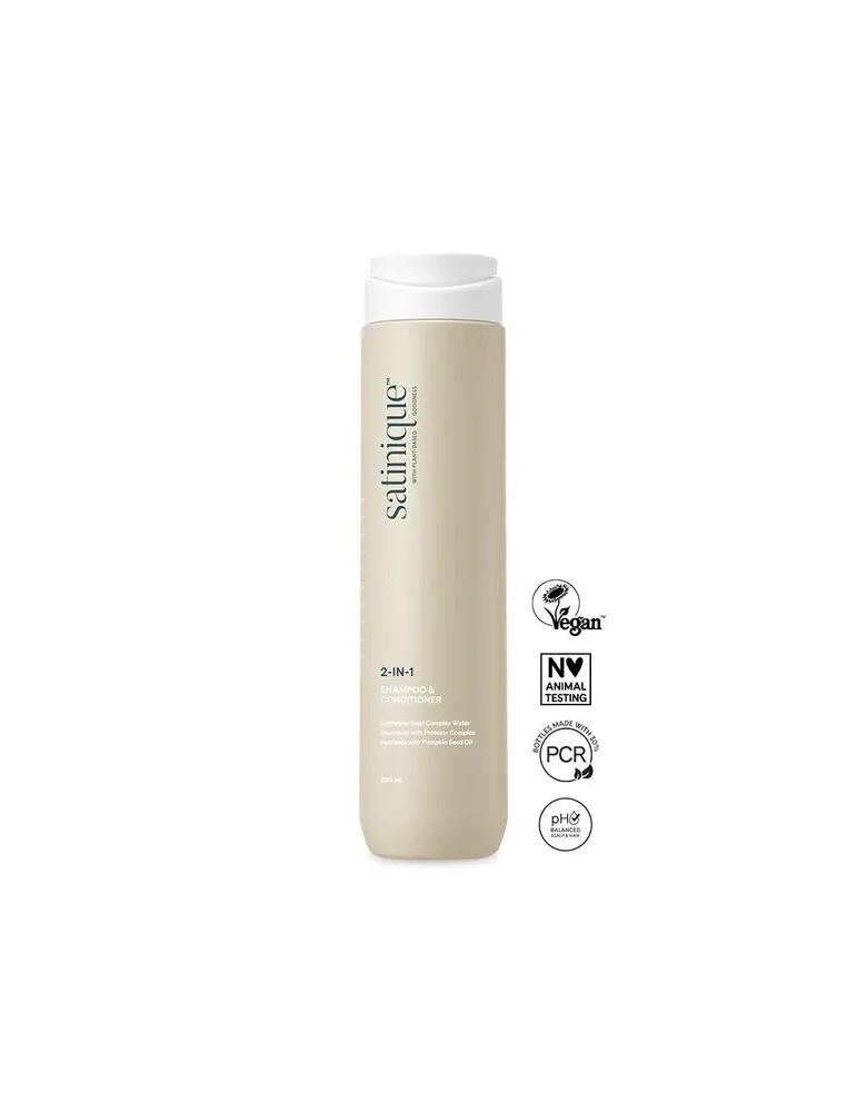 Satinique™ 2‑in‑1 Shampoo & Pflegespülung 280 ml – Pflege & Glanz