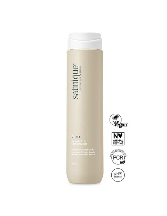 Satinique™ 2‑in‑1 Shampoo & Pflegespülung 280 ml – Pflege & Glanz