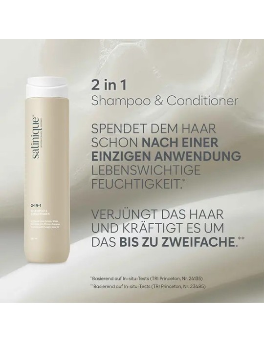 Satinique™ 2‑in‑1 Shampoo & Pflegespülung 280 ml – Pflege & Glanz