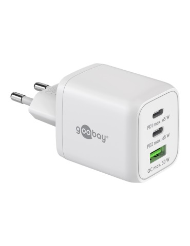 Goobay USB-C™ PD Multiport-Schnellladegerät Nano (65 W) weiß