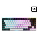 Sharkoon SKILLER SGK50 S3 Gaming Tastatur - 75% Layout, rote Hot-Swap Gateron-Switches, RGB-Beleuchtung, QWERTZ-Layout, weiß