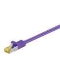 Goobay 2m RJ45 Patchkabel CAT 6A S/FTP (PiMF), 500 MHz, mit CAT 7 Rohkabel, violett LSZH halogenfrei, Kupfer