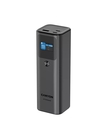 CANYON Powerbank PB-2010 TFT 27000 mAh 97.2Wh PD140W QC 3.0 - Dark Grey