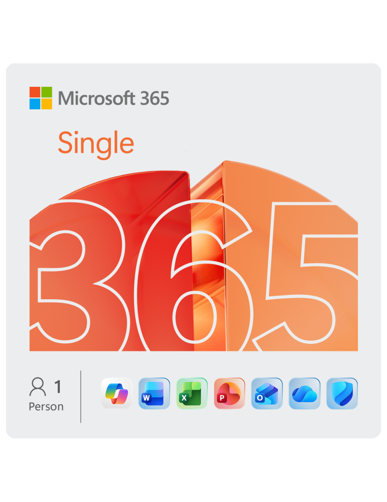 Microsoft 365 Single [1 Benutzer / 1 Jahr / 1 TB OneDrive]