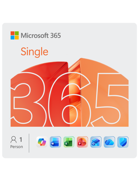Microsoft 365 Single [1 Benutzer / 1 Jahr / 1 TB OneDrive]