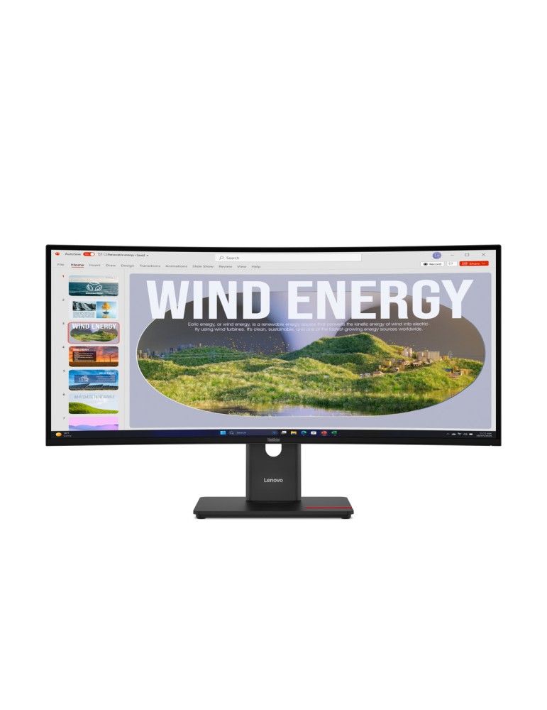 Lenovo ThinkVision T34WD-40 34" QHD VA, Curved, 120HZ, 6ms, HDMI, DisplayPort, USB-C (PD15W)
