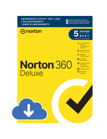 Norton 360 Deluxe [5 Geräte - 1 Jahr - 50GB]
