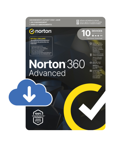 Norton 360 Advanced [10 Geräte - 1 Jahr - 200GB]
