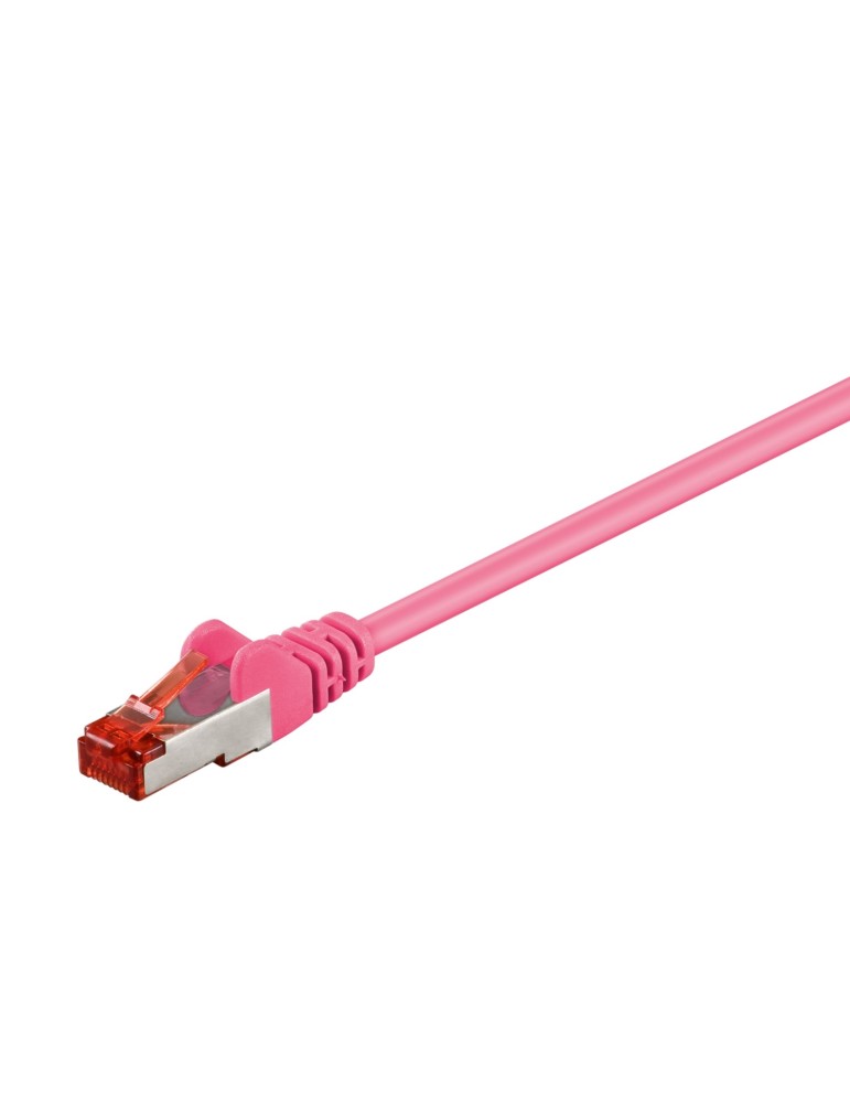 Goobay 0,5m CAT 6 Patchkabel, S/FTP (PiMF), Magenta