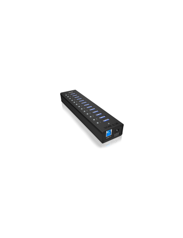 ICY BOX aktiver 13-Port USB 3.0 Hub im Aluminium-Gehäuse