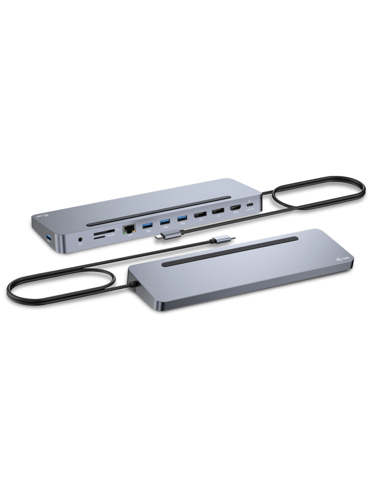 i-tec USB-C Metal Ergonomic 4K 3x Display Docking Station with P