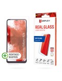 DISPLEX Panzerglas 2D/ Clear (10H) für Samsung Galaxy A24/A25 5G Eco-Montagerahmen, Tempered Glas, kratzer-resistente Schutzfoli