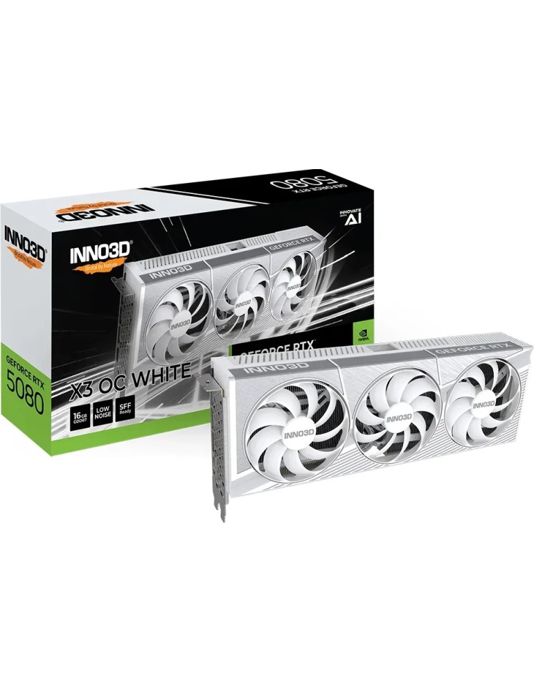 INNO3D GeForce RTX 5080 X3 OC White - 16GB GDDR7, HDMI, 3x DP