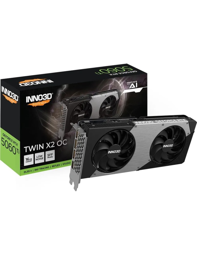 INNO3D GeForce RTX 5060 Ti 16GB TWIN X2 OC - 16GB GDDR7, HDMI, 3x DP