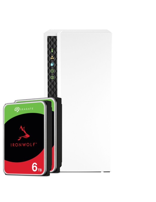 QNAP TS-233 12TB Seagate IronWolf NAS-Bundle NAS inkl. 2x 6TB Seagate IronWolf 3.5 Zoll SATA Festplatte
