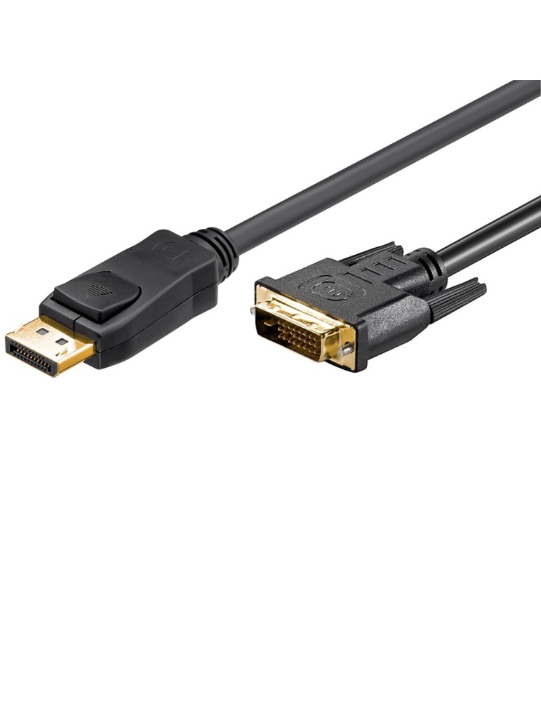 Goobay 3m DisplayPort/DVI-D-Adapterkabel [vergoldete Kontakte, Displayport mit Verriegelung]