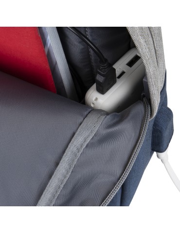 Rivacase 7562 Grau / Dunkelblau Notebookrucksack bis 15,6"