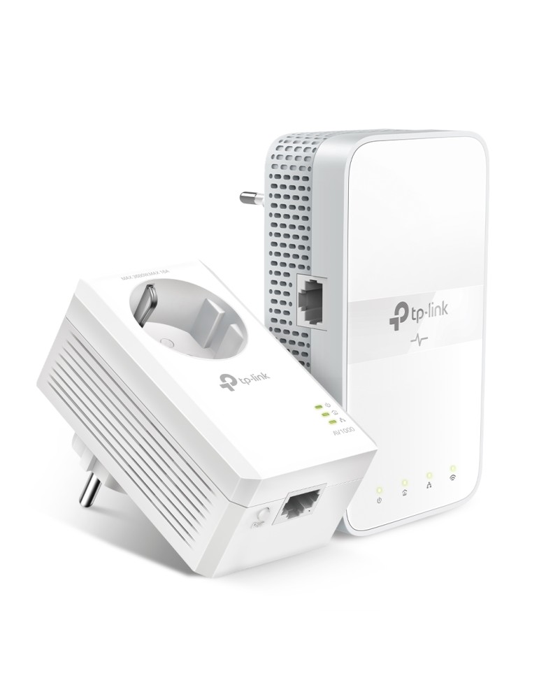 TP-Link AV1000 Gigabit Powerline WLAN AC1200 Set mit Steckdosen 2 x Adapter, bis zu 1000 Mbit/s, WLAN AC 867 (5 GHz) + 300 Mbit/