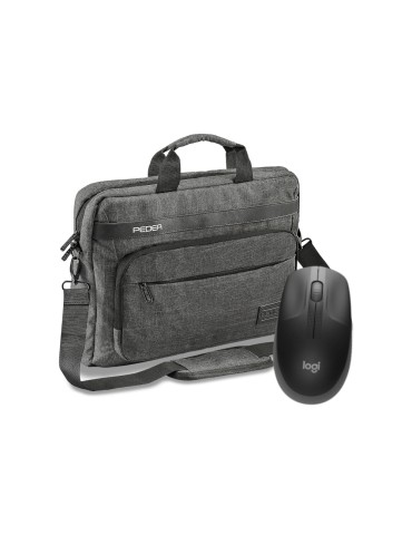 PEDEA Notebooktasche "URBAN-NICE", 15,6" + Logitech M190 Maus