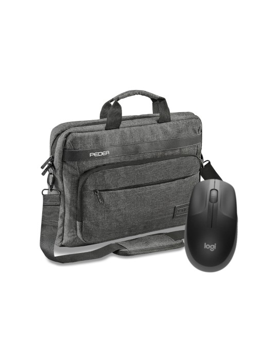 PEDEA Notebooktasche "URBAN-NICE", 15,6" + Logitech M190 Maus
