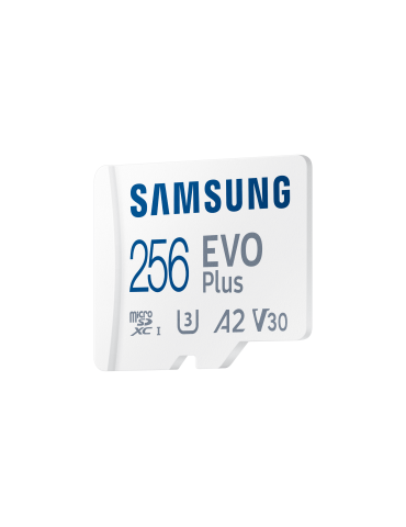 Samsung EVO Plus (2024) microSD-Speicherkarte inkl. SD-Adapter, 256 GB Speicherkapazität, UHS-I U3, Full HD & 4K UHD, 160 MB/s L
