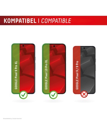 DISPLEX Panzerglas (10H) für Google Pixel 9 Pro XL/10 Pro XL Eco-Montagerahmen, Tempered Glas, kratzer-resistente Schutzfolie, h