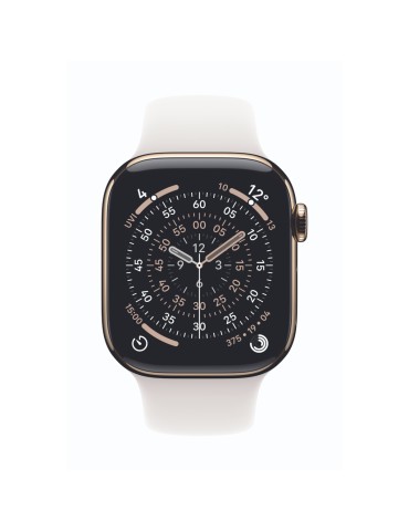 Apple Watch Series 11 Cellular 42mm Gold Titan Gehäuse mit Blassrosa Sport Band - M/L