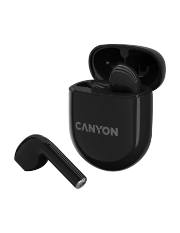 CANYON In-Ear Kopfhörer TWS-6, Black Bluetooth 5.3, Berührungssteuerung