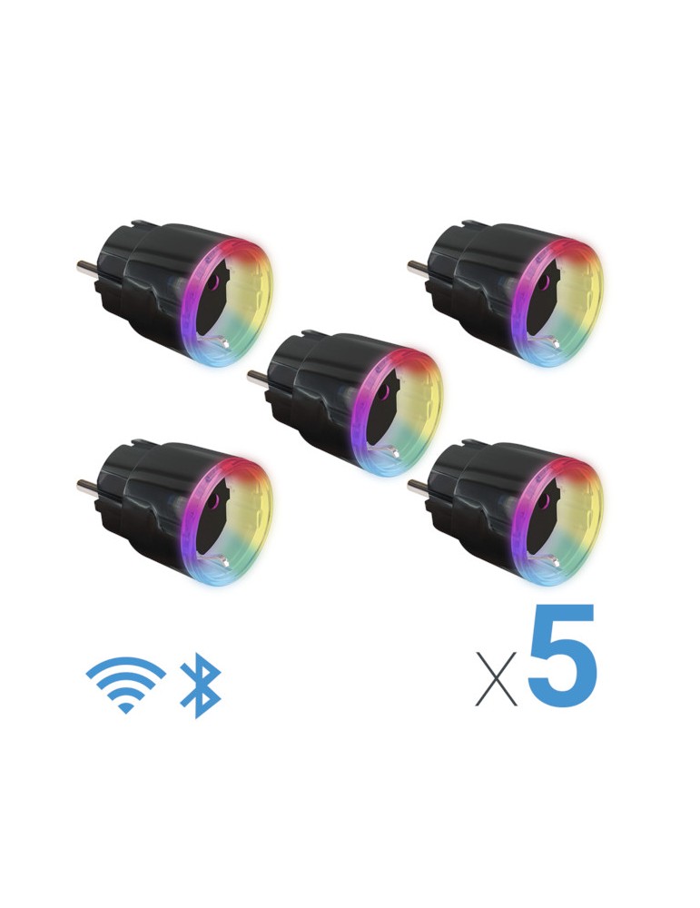 Shelly Plus Plug Schwarz 5er Set - Smart Steckdose - Intelligente Steckdose Funktioniert mit Alexa & Google Home, programmierbar